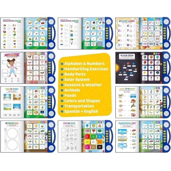 Brand New Bilingual Interactive Learning Word E-Book & Flashcards Toy Spanish - Picture 9 of 16